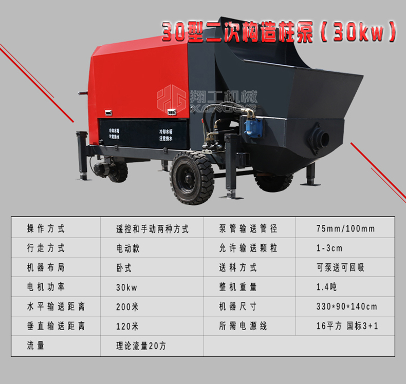 细石混凝土输送泵